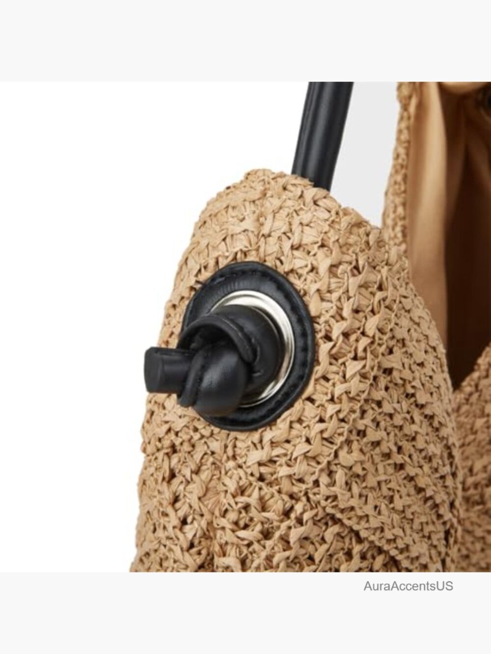 Straw Woven Hobo Bag Large Capacity Tote Beach Travel Handbag - Picture 2 of 7